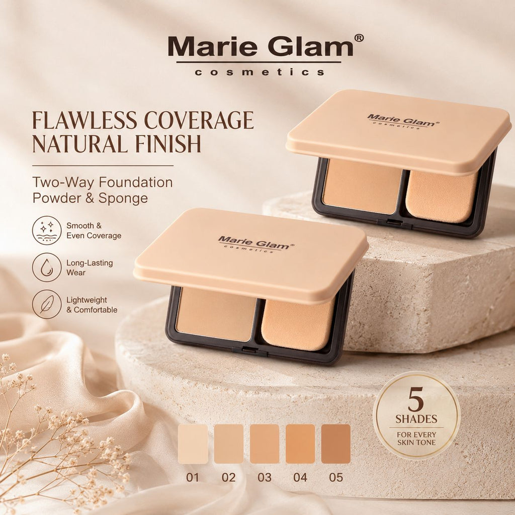 Marie glam flawless covarage foundation powder