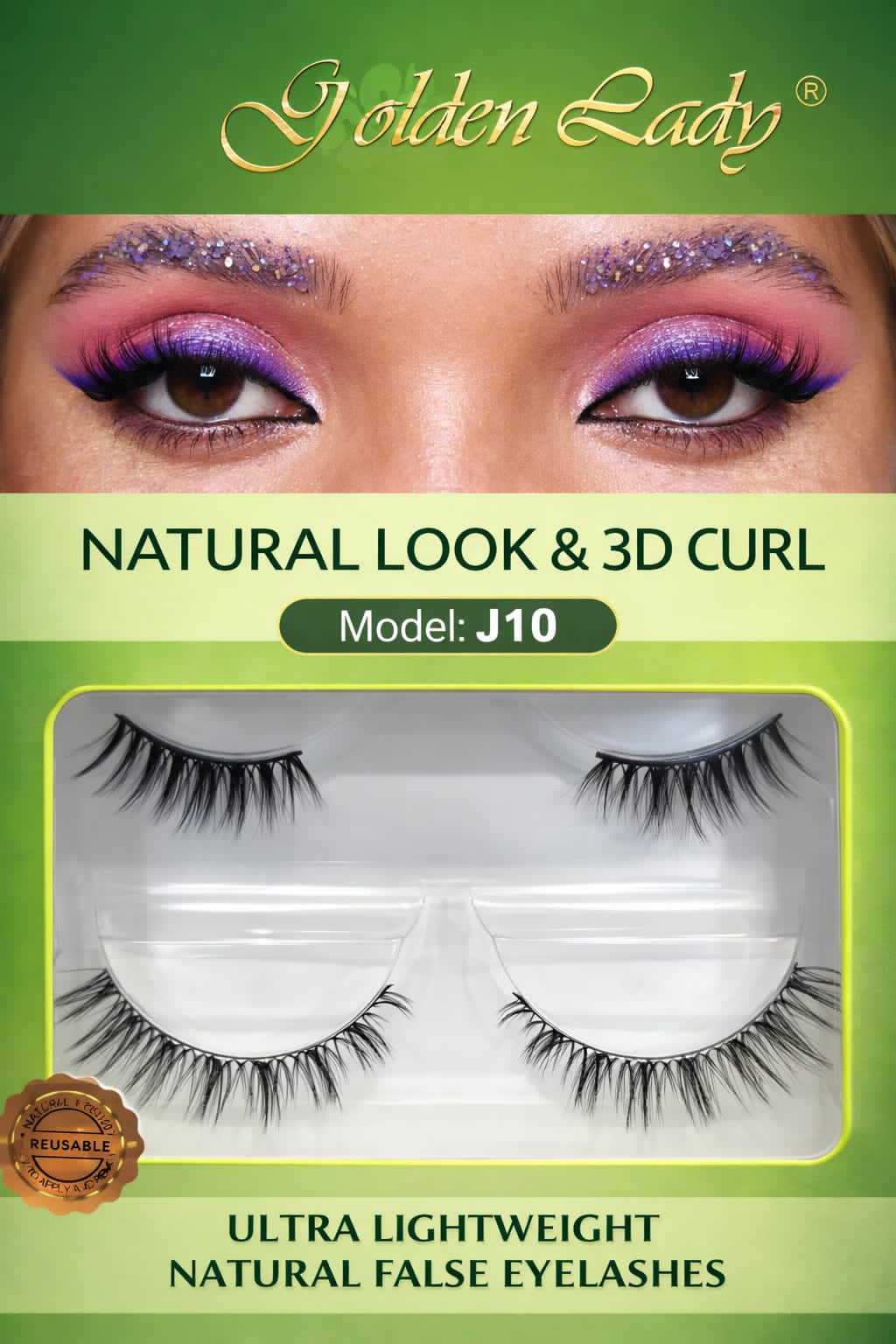Golden lady curl and 3D eyelash