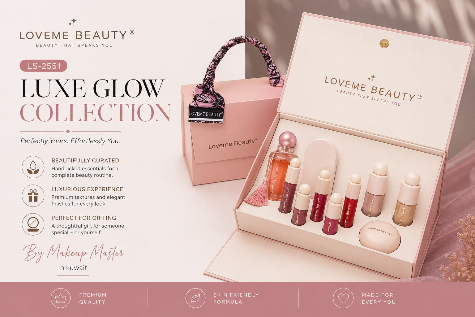 Love me beauty glow luxe collection make up set
