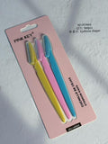 Pink key eyebrow razor