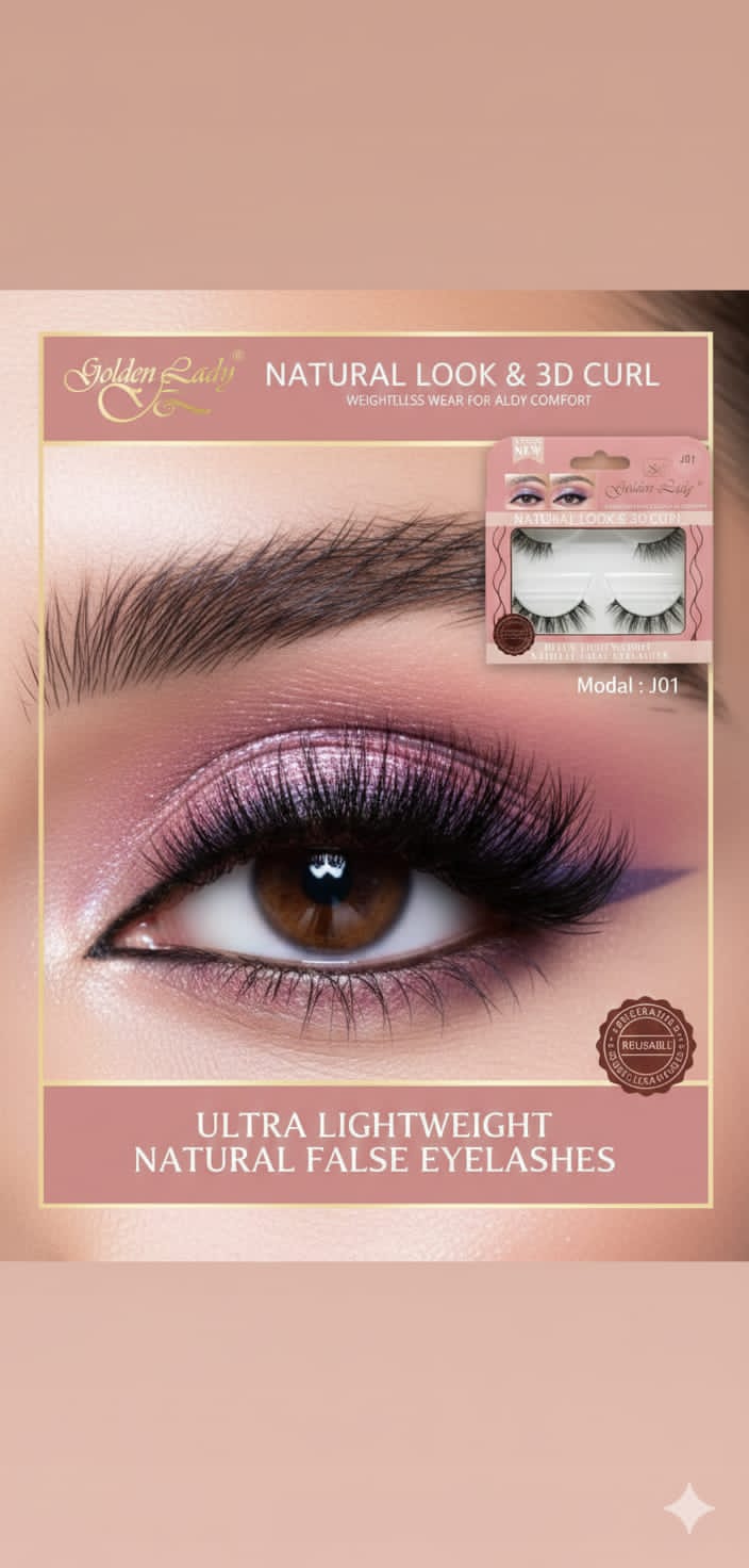 Golden lady curl and 3D eyelash