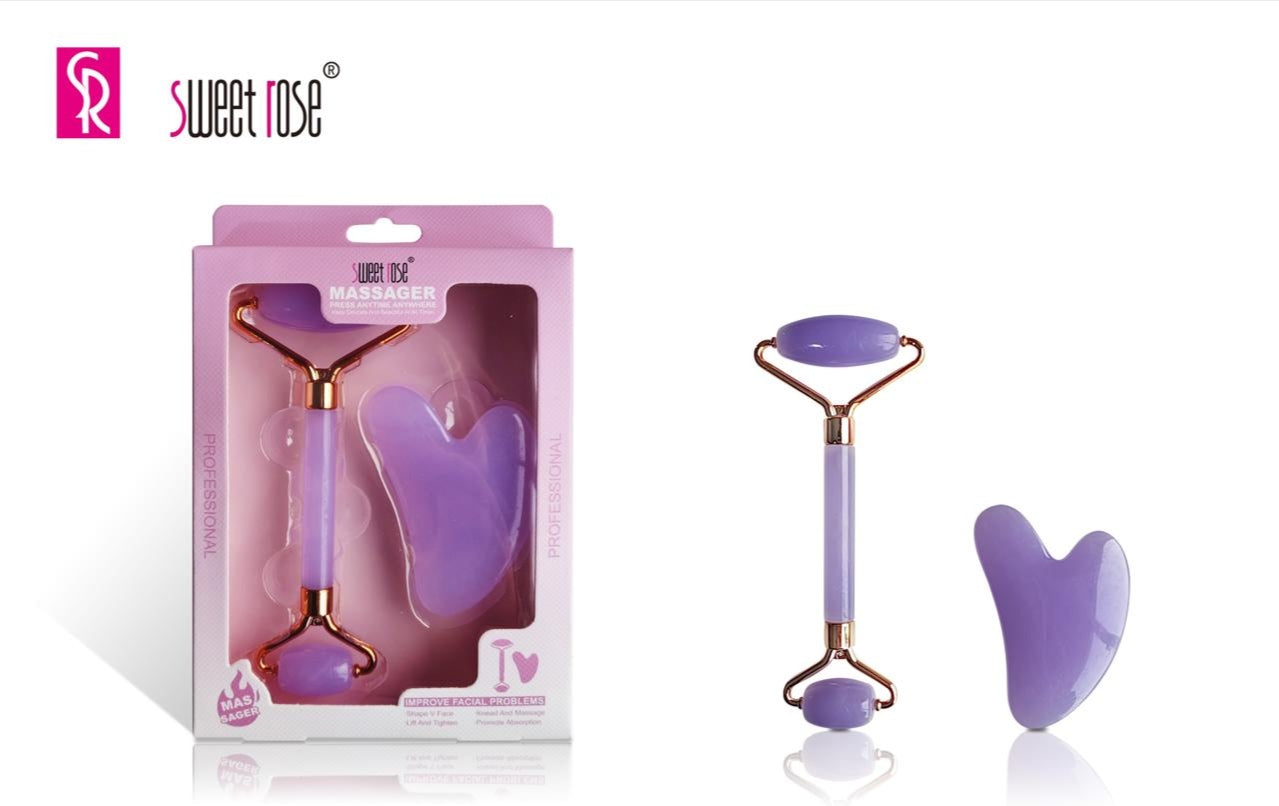 Sweet rose stone rollar face massager