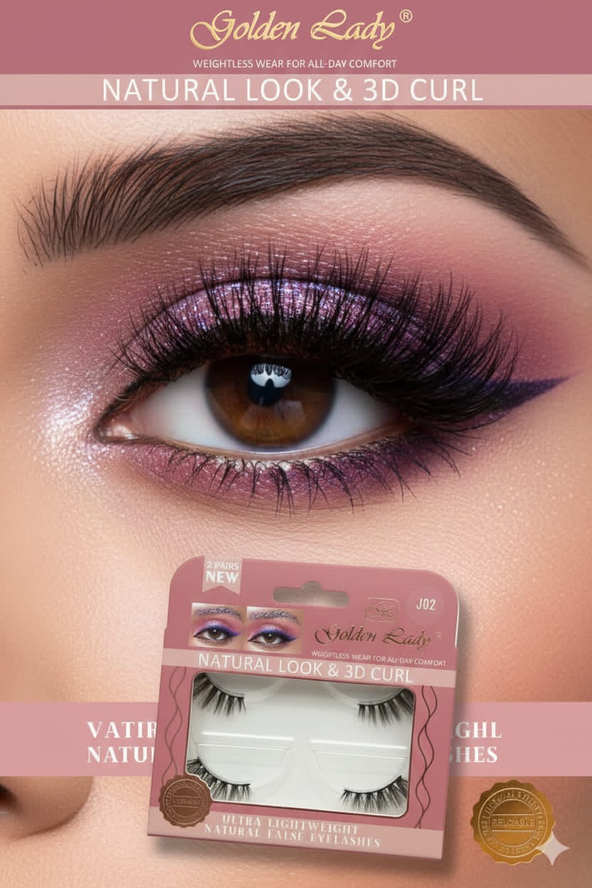 Golden lady curl and 3D eyelash