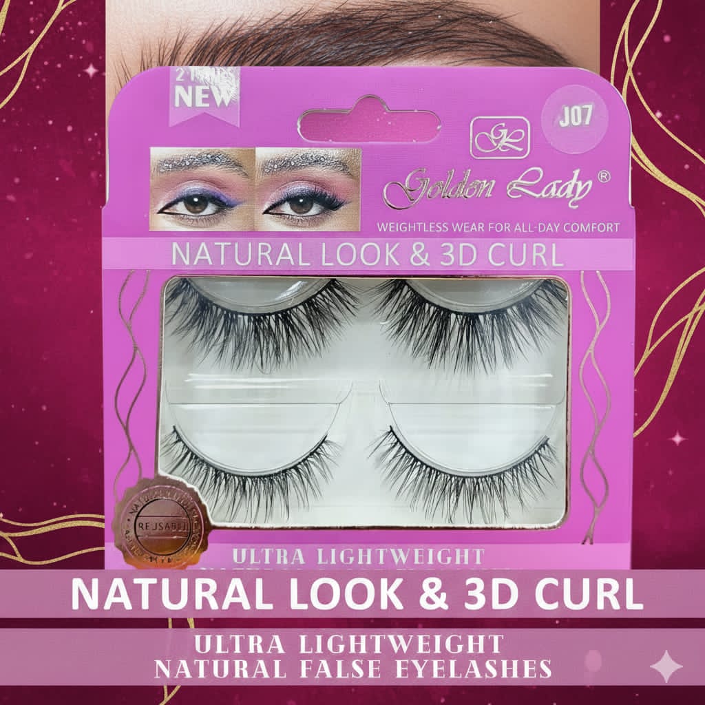 Golden lady curl and 3D eyelash