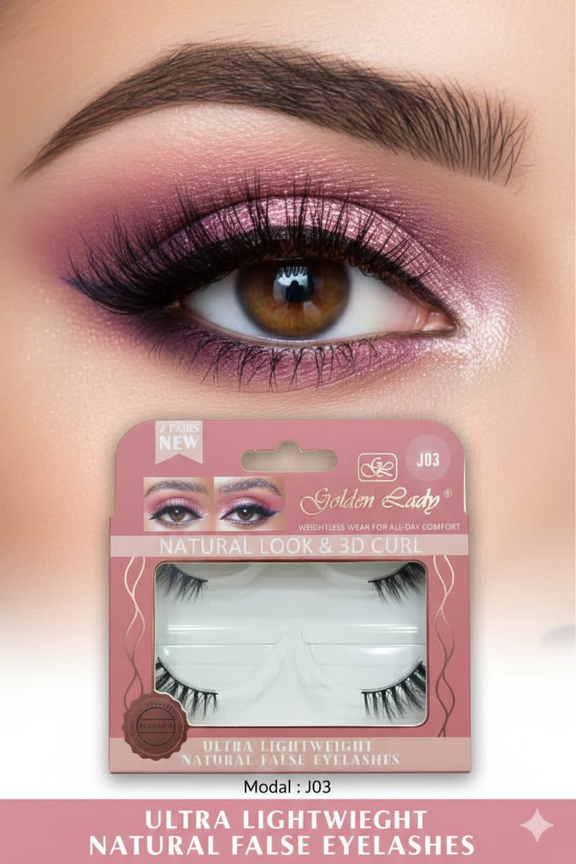 Golden lady curl and 3D eyelash