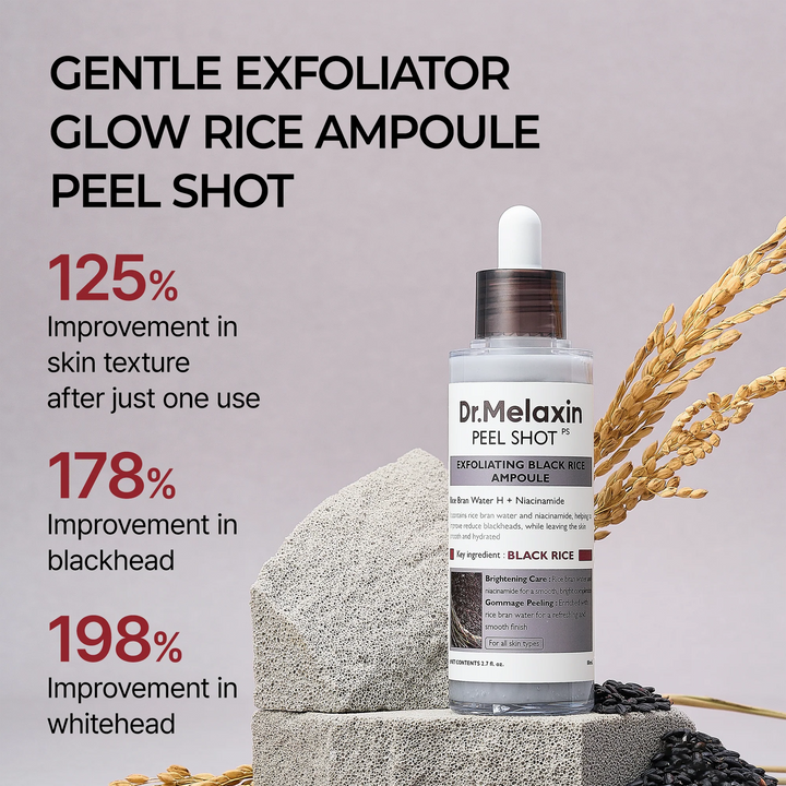 Dr.Melaxin Peel Shot Exfoliant Black Rice Ampoule - 80 ml