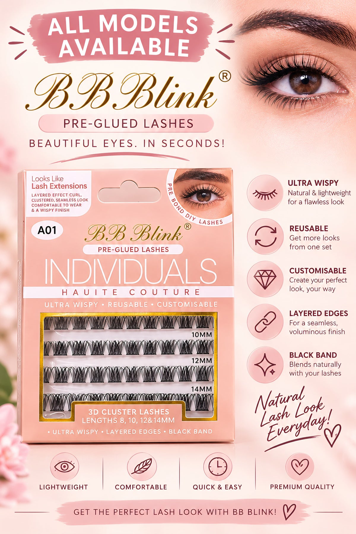 B.B blink pre glued lashes