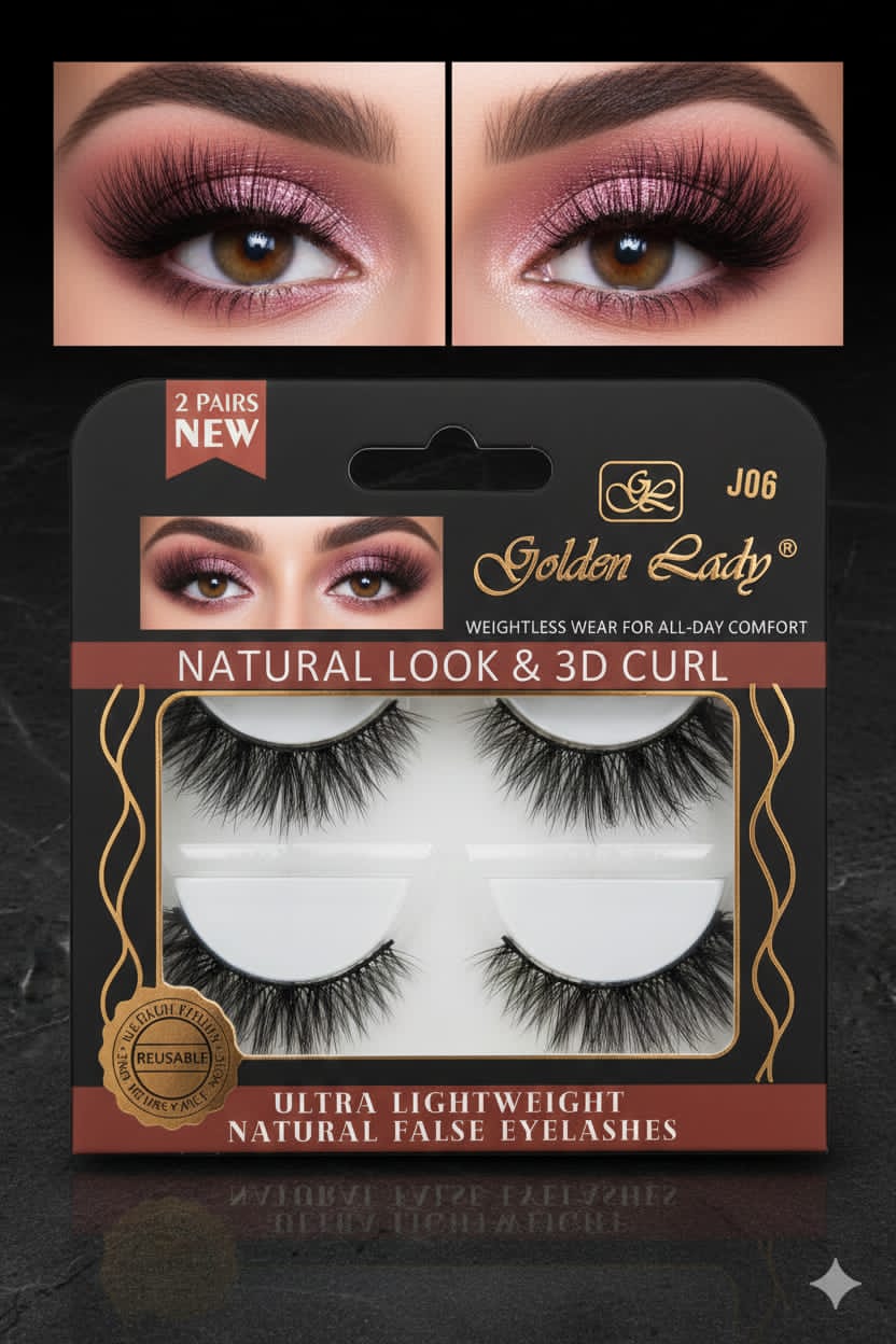 Golden lady curl and 3D eyelash