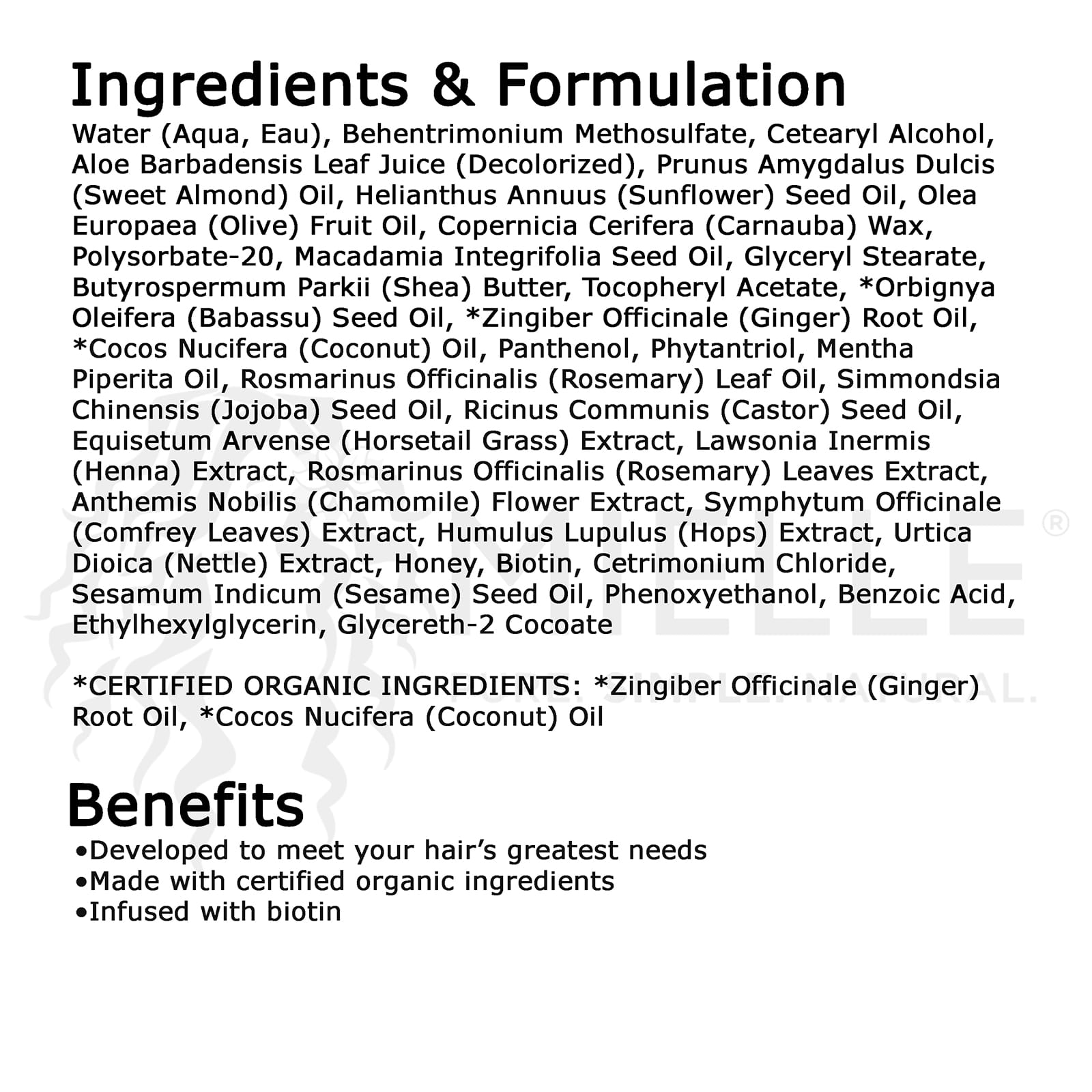 Mille rosemary hair strengthening mask