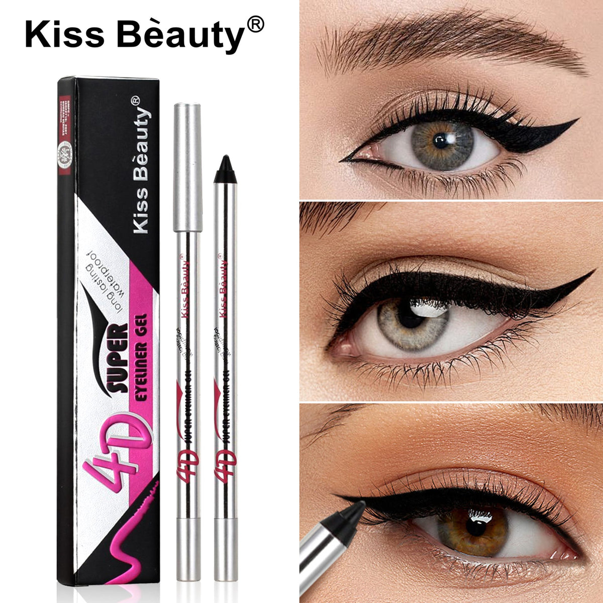 Kiss beauty 4D super long lasting eye pencil