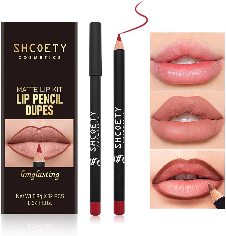 Shcoety matte lip liner 12 shades pack